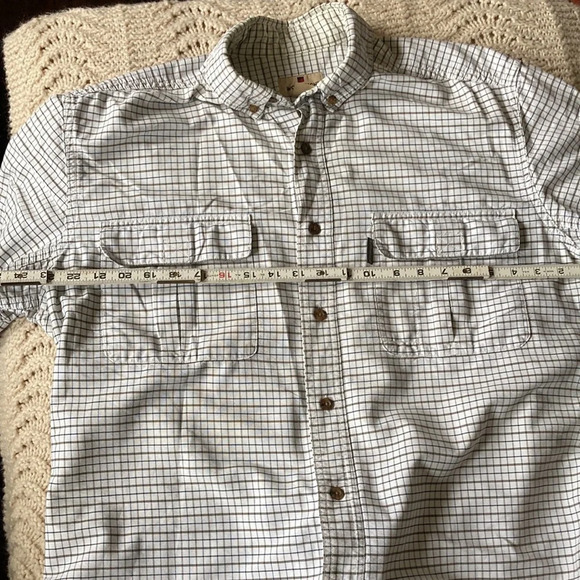 Woolrich 100% cotton men’s L plaid button down short sleeve shirt - Picture 9 of 9